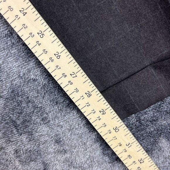 Lauren Ralph Lauren 100% Wool Plaid Cuffed Pants Men's 36X30 Gray Pleated - Picture 9 of 15